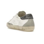 Golden Goose Super-Star - White Dark Grey Glitter - Image 4