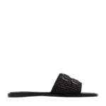 Miu Miu Logo Slipper Black
