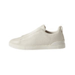 Zegna Grey Mélange Suede Triple Stitch Off White - Image 2